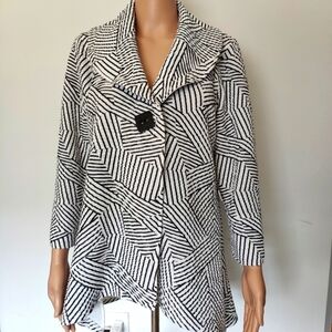 Multiples Black/ White Strap Jacket